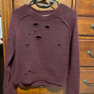 distressed sweater